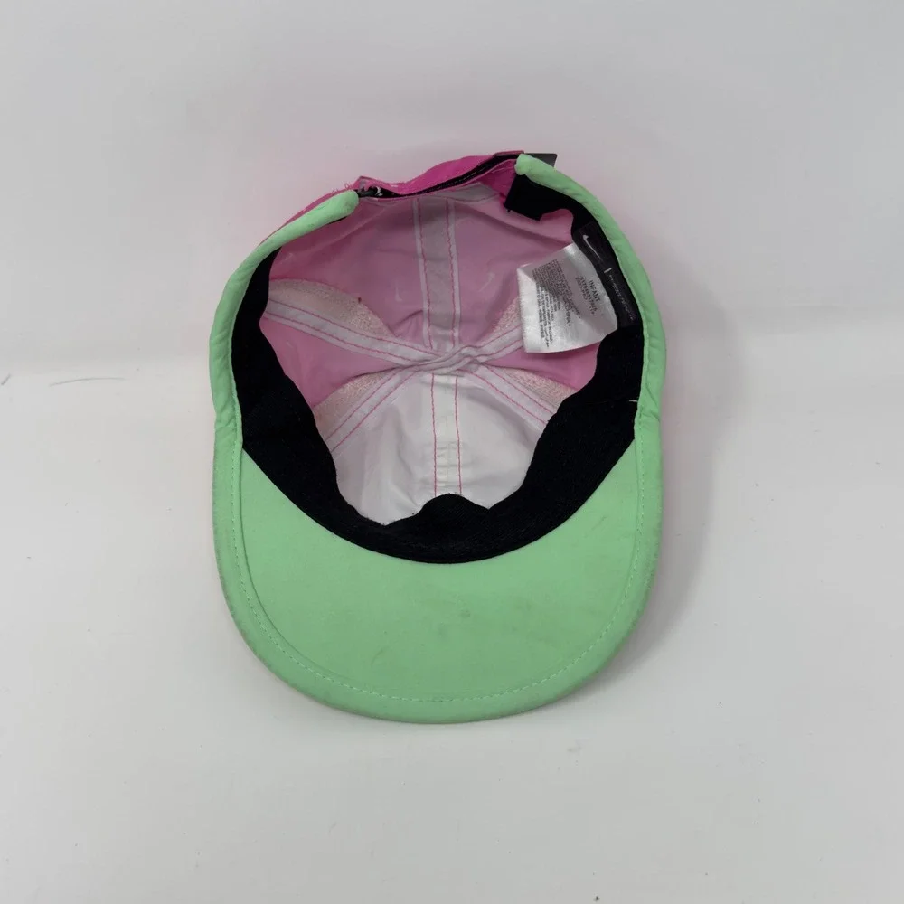 Nike‎ Featherlight Dri-FIT Infant Cap Pink Lime Green Mini Swoosh Hat 2523-P5D